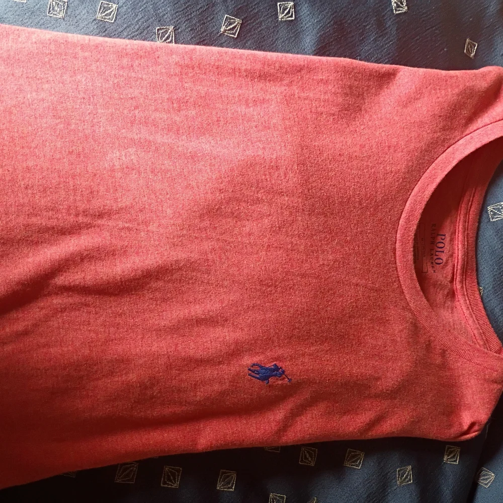 Polo by Ralph Lauren Men’s Heather Pink Crewneck T-Shirt
